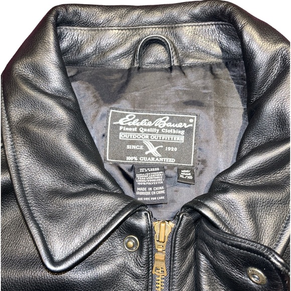 Vintage Leather Eddie Bauer Bomber Jacket - Picture 2 of 11